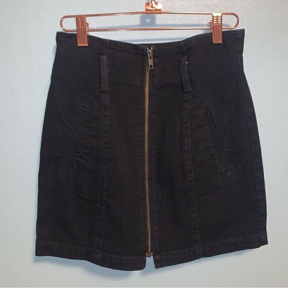 CARMAR Black Denim Skirt Size 26 - Picture 4 of 5